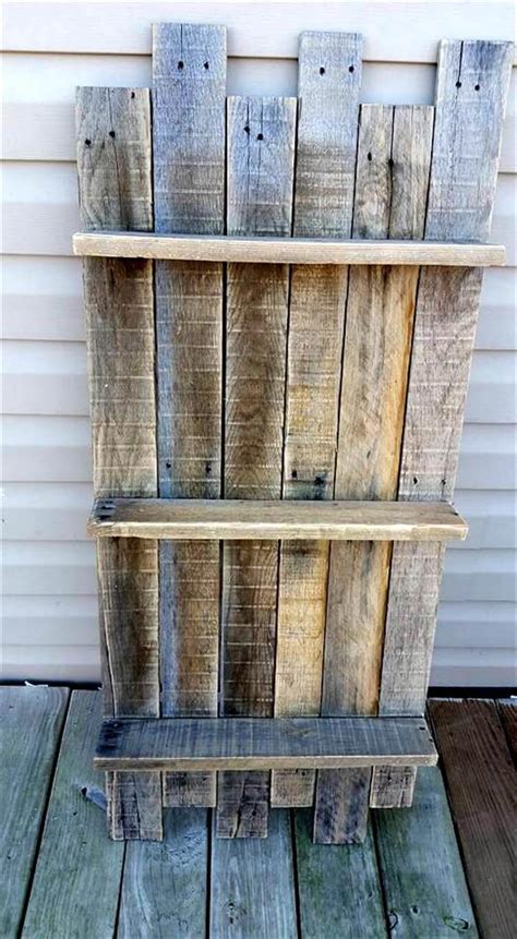 vertical pallet shelves  decorative display easy