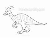 Parasaurolophus Easy Spinosaurus sketch template