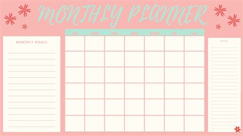 monthly planner printable food home  money  monthly