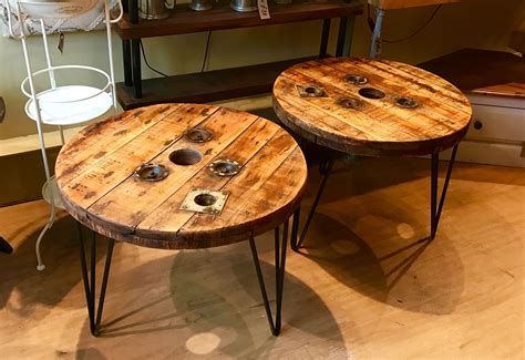 handmade cable spool tables diy cable spool table wood spool tables
