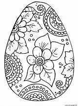 Coloring Easter Flowers Adult Egg Beautiful Pages Printable sketch template