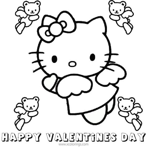 kitty valentines coloring pages coloring pages