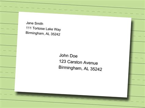 write  address   letter