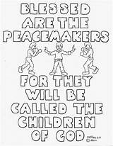 Coloring Beatitudes Peacemakers Beattitudes Coloringpagesbymradron Beatitude Verse Peacemaking Adron Mr Sermon Preaching Birijus sketch template