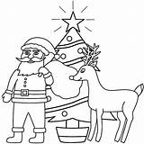 Christmas Santa Rudolph Coloring Claus Tree Pages Merry Popular sketch template