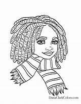 Coloring Pages African American Kids History Girl Hair Printable Woman Month Traffic Color Afro Crazy Adult Chihuahua Culture Girls Mae sketch template