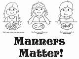 Manners Coloring Good Pages Table Kids Clip Clipart Preschool Preschoolers Cliparts Manner Etiquette Worksheets Colouring Teaching Printable Activities Dining Eating sketch template
