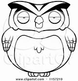 Owl Chubby Clipart Cartoon Thoman Cory Outlined Coloring Vector Protected Collc0121 Royalty sketch template
