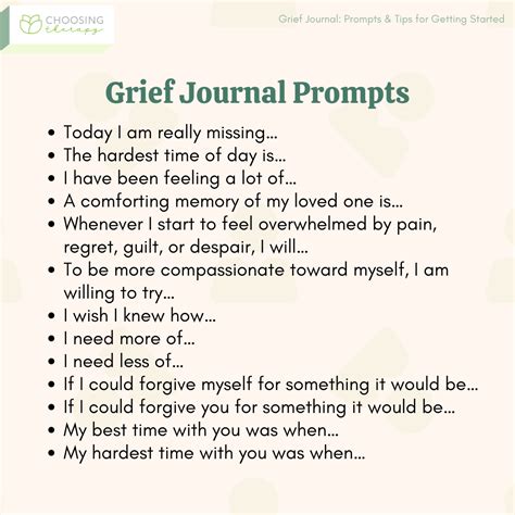 start  grief journal