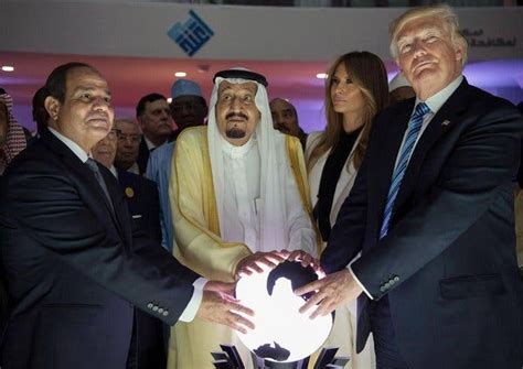 glowing orb trump touched  saudi arabia   york times