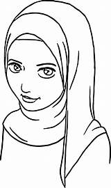 Muslim Coloring Girl Anime Pages Islamic Hijab Girls Wecoloringpage Kids Color Drawings Ana Visit sketch template