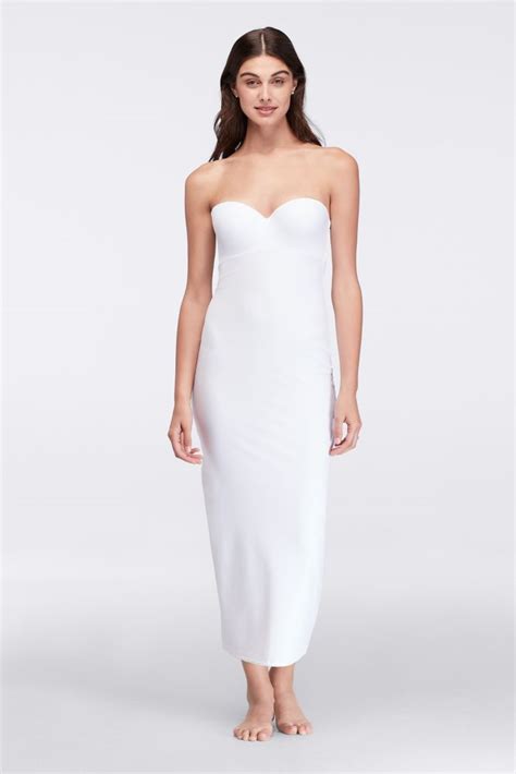 david s bridal strapless full length bra slip style 1123white ebay