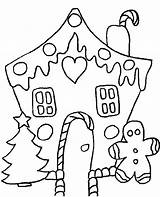 Coloring Christmas Pages House Gingerbread Printable Color December Print Sheets Holiday Man Kids Book 2010 Gingerbeard Colouring Clipart Part Getcolorings sketch template