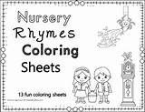 Coloring Pages Nursery Rhymes Muffet Miss Little Sheets sketch template