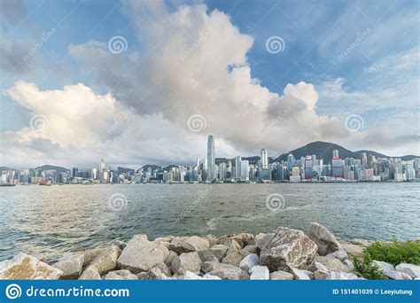 Victoria Harbor Of Hong Kong City Stock Image Image Of Hong Downtown