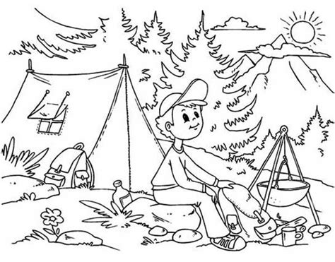 printable camping coloring pages printable blank world