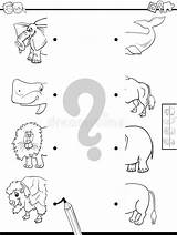 Animals Halves sketch template