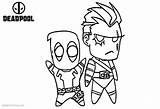 Deadpool Cable Coloring Pages Followed Printable Kids sketch template