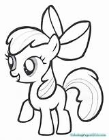 Apple Coloring Bloom Pages Printable Pony Little Getdrawings Drawing Popular sketch template
