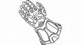 Gauntlet Infinity Thanos Avengers sketch template