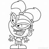 Fairly Oddparents Tootie Timmy Cosmo Wanda Xcolorings Chin sketch template
