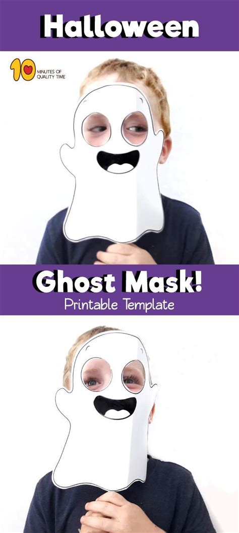 printable halloween ghost mask halloween mask craft printable