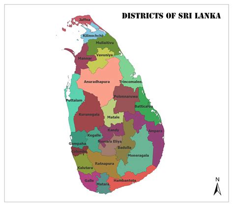 Districts Of Sri Lanka Mapuniversal