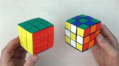 origami rubiks cube  glue   squares  paper youtube
