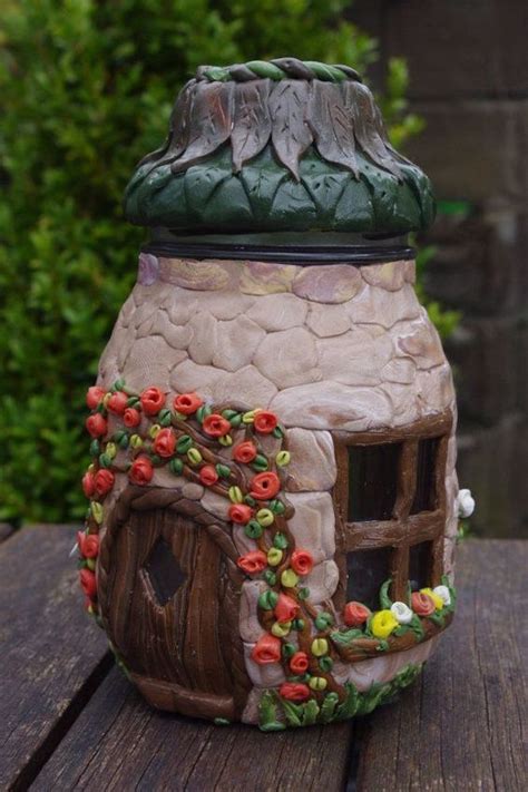 beautiful diy fairy jar ideas designs   clay fairy house