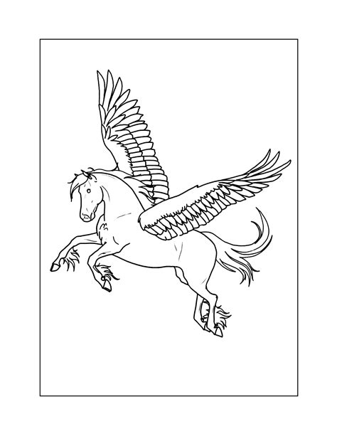 winged horse greek mythology pegasus mythical creatures coloring