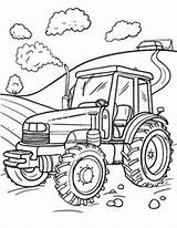 Tracteur Coloriage sketch template