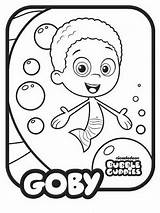 Bubble Guppies Coloring Pages Goby Color Kids Drawings Printable Jack Colouring Sheets Print Choose Board sketch template