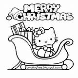 Coloring Pages Printable Drawing Kitty Hello Christmas Cute Kids Santa Color Cat Girls Draw Girl Stuff Pretty Cartoon Getcolorings Print sketch template