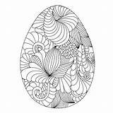Pasqua Uova Easter Ornamentali Eggs Adulto Zentangle Disegnate Ornamental Ovetti sketch template