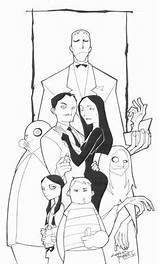 Addams Adams Famille Mercredi Kidnotorious Sketchy Morticia 아담스 œuvres Pugsley sketch template