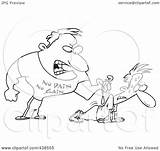 Pushups Outline Trainer Tough Client Doing Making His Toonaday Royalty Illustration Cartoon Rf Clip sketch template