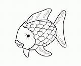 Fish Clipart Clip Cliparts Library Rainbow Coloring sketch template