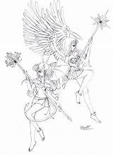 Angel Devil Drawing Getdrawings Vs sketch template