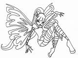 Winx Coloring Pages Club Character Kids sketch template