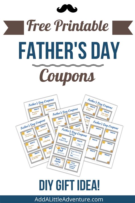 fathers day coupons printable add   adventure