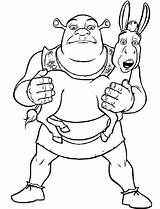 Shrek Fiona Penciling Donkey sketch template