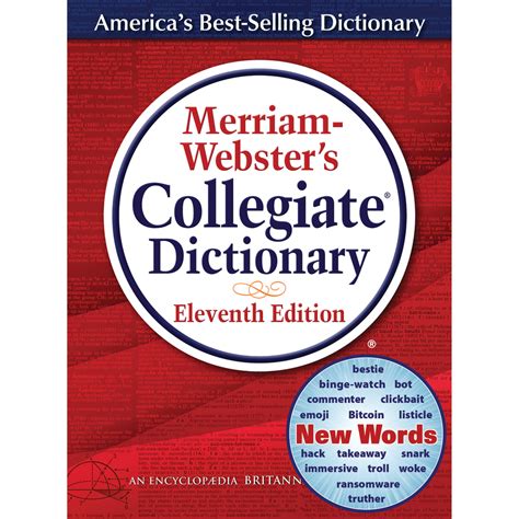 merriam webster  edition collegiate dictionary printedelectronic