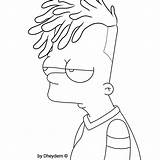 Colorir Simpsons Xxxtentacion Desenhos Desenhar Rapper Dibujo sketch template