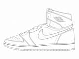 Jordan Coloring Nike Air Pages Shoes Drawing Template Sneakers Michael Shoe Jordans Vans Logo Color Sneaker High Printable Kicks Drawings sketch template