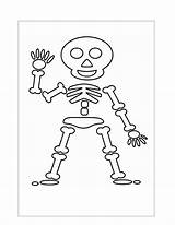 Skeleton Coloring Pages Drawing Kids Simple Body Colouring Printable Parts Halloween Easy Preschool Print Drawings Template Clipart Cut Activity Basic sketch template