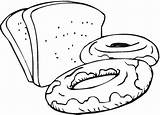 Bread Coloring Loaf Clip sketch template