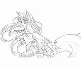 Koushinryou Ookami Spice Coloring Pages Sad Happy Style Another sketch template