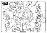 Gravity Falls Coloring Pages Characters Printable Whatsapp Tweet Email sketch template