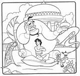 Coloring Aladdin Pages Disney Popular Kids sketch template
