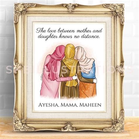 Muslim Mom T Hijabi Mama Print Mothers Day T For Etsy